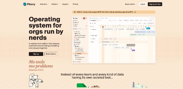 Screenshot thumbnail for Fibery — Operating system for orgs run by nerds