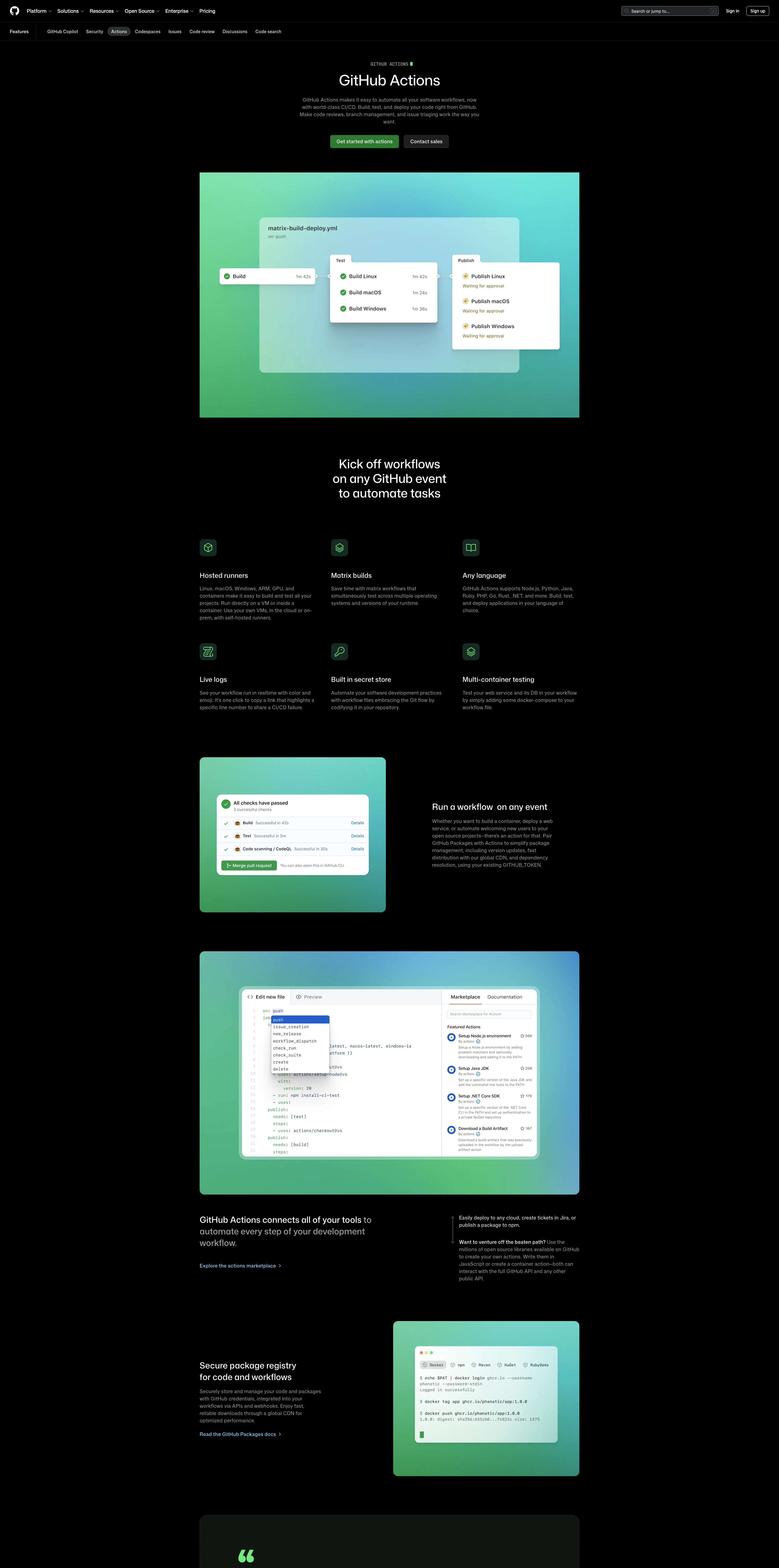 Screenshot thumbnail for GitHub Actions · GitHub